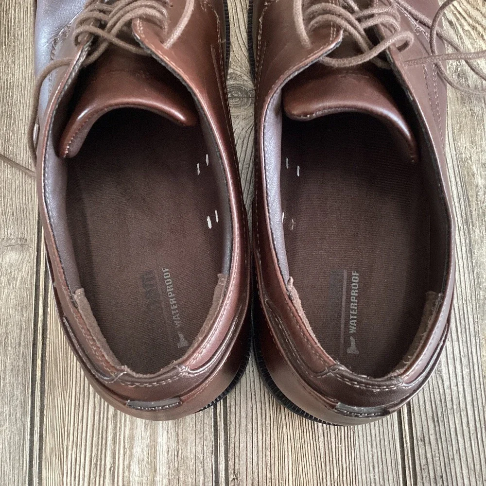 Dunham Men's Jericho Burlington Leather Waterproof Oxford Shoes MCT410SB Size 12
